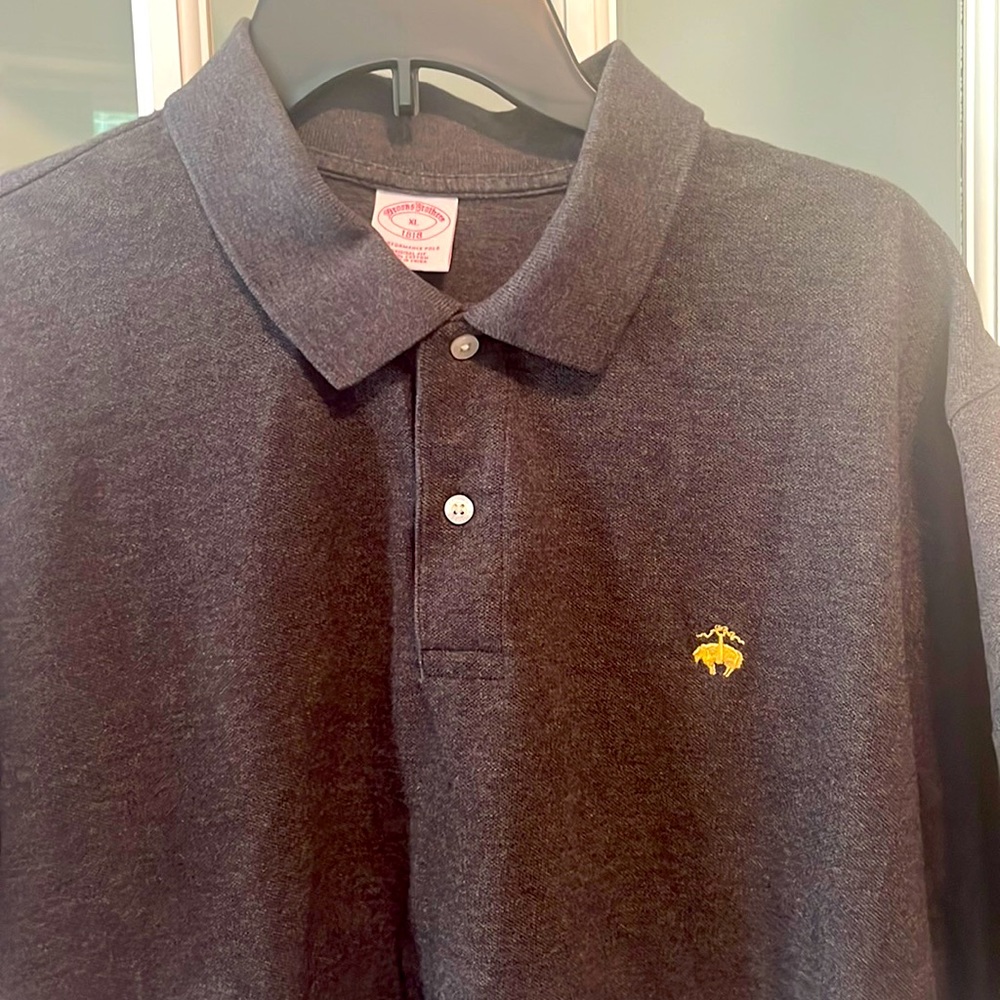 Mens Brooks Brothers Grey Polo XL EUC